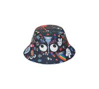 MYMO Sombrero 'Pop Eyetheme' azul claro / rojo vivo / negro / blanco 55-60 azul claro / rojo vivo / negro / blanco