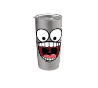 MyMood Happy Sing Singing Positive Kindness Funny Mood Face Vaso térmico de acero inoxidable de doble pared