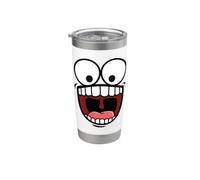MyMood Happy Sing Singing Positive Kindness Funny Mood Face Vaso térmico de acero inoxidable de doble pared