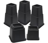 MYMULIKE Elevadores de cama de 8 pulgadas, elevadores de muebles ajustables y resistentes, hasta 6000 libras, bloques de elevación apilables para sofás, sofá, escritorio, mesa, estantería y litera