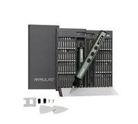 MYMULIKE Mini Destornillador Eléctrico Set, 78 en 1 Electric Screwdriver con 56 bits Magnéticos, 9 Taladros de Precisión 5 Ajustes de Torsión 4 luces Led, Para Trabajo de Precisión Reloj Cámara