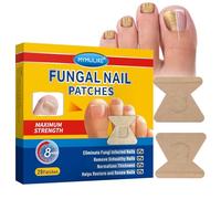 MYMULIKE Parches Uñas Hongos, 28 Piezas Fungal Nail Patches, Parches Fúngicos de Fungal Pie 8 Horas, Eficaces Restauración Hongos Pies para Reparación de Dañadas y Apariencia Uñas decoloradas