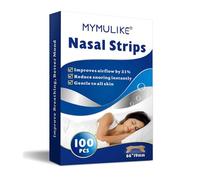 MYMULIKE Tiras Nasales Anti Ronquidos 100 piezas, Nasal Strips, pegatinas nasales con ronquidos, cinturones nasales para respirar mejor