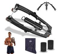 Mymus CoreFlexs Twister Pro, All-in-One Adjustable Hydraulic Arm Exerciser Twister Bar, Hydraulic Power Chest Press Machine, ABS and Upper Body Fitness Equipment for Home Gym Workout (Black)