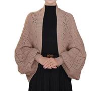 Mymyguoe Cálida bufanda de cachemira bufandas para mujer chales de punto bufanda trenzada otoño invierno bufanda de punto suéter de punto cárdigan hueco abrigo de punto abrigo de punto Shawl Coat