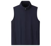 Mymyguoe Chaleco de forro polar para hombre, chaleco de forro polar, térmico, aislamiento térmico, con forro, cuello alto, bolsillos, chaqueta de forro polar, chaleco de trabajo resistente al viento