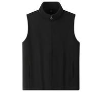 Mymyguoe Chaleco de forro polar para hombre, chaleco de forro polar, térmico, aislamiento térmico, con forro, cuello alto, bolsillos, chaqueta de forro polar, chaleco de trabajo resistente al viento