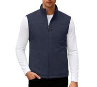 Mymyguoe Chaleco de forro polar para hombre, chaleco de pesca con muchos bolsillos, chaleco cargo sin mangas, chaleco funcional informal, caza, camping, fotografía, chaleco deportivo, camping