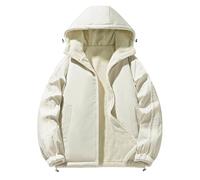 Mymyguoe Chaqueta acolchada para hombre, otoño e invierno, chaqueta de plumón con capucha, chaqueta de softshell impermeable, resistente al viento, chaqueta de entretiempo, chaqueta de invierno cálida