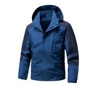 Mymyguoe Chaqueta cargo para hombre, cortavientos, ligera, chaqueta de lluvia con cremallera, chaqueta para exteriores, chaqueta fina, impermeable, informal, cortavientos, transpirable, chaqueta