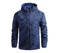 Mymyguoe Chubasquero para bicicleta para hombre, ligero, transpirable, chaqueta softshell, impermeable, chaqueta de entretiempo, chaqueta de lluvia, chaqueta de exterior, chaqueta de senderismo