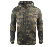 Mymyguoe Chubasquero para hombre, resistente al agua, chaqueta de punto ligera, chaqueta softshell para hombre, impermeable, cortavientos, chaqueta funcional, camuflaje, M