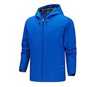 Mymyguoe Chubasquero para hombre, transpirable, impermeable, cortavientos, bicicleta, chubasquero con capucha, monocolor, chaqueta para exteriores, ultraligera, chaqueta de transición, chaqueta de