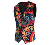 Mymyguoe LGBTQ Chalecos de Traje para Hombre Traje de Rayas Arcoiris Chaleco Gay Pride Rainbow Chaqueta de Traje sin Mangas Chaleco de Espina de Pescado LGBTQ Chaleco de Traje Chaleco Blazer Month