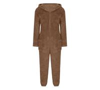 Mymyguoe Mono de felpa para mujer, otoño e invierno, elegante, de una pieza, de forro polar, pijamas cálidos, ropa de dormir para mujer, manga larga, con capucha, ropa de casa, mono acogedor