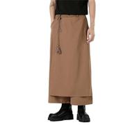 Mymyguoe Pantalones de yoga suaves japoneses para hombre, seda de hielo, hakama-Kung-Fu, pantalones de seda de hielo para hombre con dobladillo ancho, kimono de Wushu, pantalones anchos chinos, hip