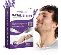 MYMYLIKE - Tiritas nasales para ronquidos, 150 unidades, sabor a lavanda, mejor respiración para un mejor sueño, antironquidos, para deportes, para aliviar la congestión nasal (66 x 19 mm)