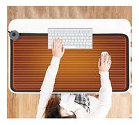 Mymyth Alfombrilla de escritorio con calefacción, alfombrilla de mouse cálida, calentador de pies, control de calefacción de 8 velocidades con pantalla digital, edición extendida de 31.5 x 17.5