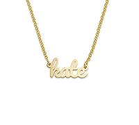 MyNameNecklace MYKA - Collar con Nombre Caligrafía en Plata de Ley - Joyería Personalizada, Regalo para Mujer, Regalos para Ella, Día de las Madres (Chapado en Oro 18K)