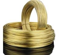 MyncbD Cable eléctrico 10M de Longitud 0,1/0,2/0,3/0,4/0,5/0,6/0,7/0,8/1mm Alambre de latón Crudo Suave línea de Alambre de Cobre Forma de Alambre de Metal para la fabricación de Joyas (Size : 0.2mm)