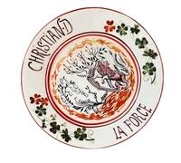 MyncbD Vajilla de cerámica Tarot Plato Decorativo Taza Hueso China Juego de Cena Cocina nórdica cerámica Postre Cargador Platos para vajilla de Boda bandejas (Color : Plate-F)