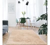 Mynes Home Alfombra Shaggy de Pelo Largo, Color Beige/Suave, diseño Moderno, Colores Pastel, Tacto Suave, 80 x 150 cm