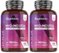 Myo Inositol 4000mg - 120 Comprimidos - Con Cromo, Ácido Fólico y Vitamina B6 que Contribuye a Regular la Actividad Hormonal (EFSA) - Suplemento apto para Veganos y Sin Gluten (Paquete de 2)