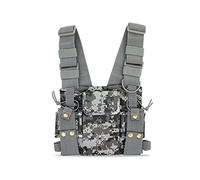 MYOBU Camuflaje Radio Toracquino Pocket Arnés Holster Pack Bolsa delantera al aire libre Chaleco Comunicación radio Bricolaje Acceossry. Bolsa para walkie-talkie, One Color, Talla única