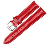 MYobu Correa de cuero 1 2mm 14mm 16mm 18mm 20mm Pulsera de correa Black Patent Strap Strap Watch Accesorios correas (Color : Rosso, Size : 12mm)
