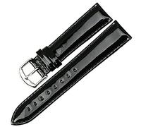 MYobu Correa de cuero 1 2mm 14mm 16mm 18mm 20mm Pulsera de correa Black Patent Strap Strap Watch Accesorios correas (Color : Noir, Size : 12mm)