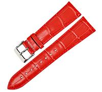 MYobu Correa de cuero Purple Acessory Watch Strap 12mm 14mm 16mm 17mm 18mm 19mm 20mm 22mm correas (Color : Rosso, Size : 16mm)