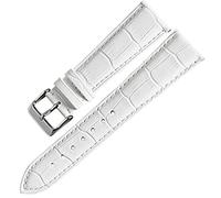 MYobu Correa de cuero Purple Acessory Watch Strap 12mm 14mm 16mm 17mm 18mm 19mm 20mm 22mm correas (Color : Wit, Size : 16mm)