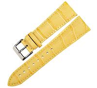 MYOBU Correa de cuero Purple Acessory Watch Strap 12mm 14mm 16mm 17mm 18mm 19mm 20mm 22mm correas (Color : Giallo, Size : 12mm)