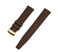 MYobu Strap de silicona tropical de 22 mm de 20 mm correa de buceo de buceo correa impermeable de la correa de reemplazo de los hombres Ajuste for Seiko correas (Color : Brown Gold, Size : 22mm)