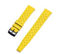 MYobu Strap de silicona tropical de 22 mm de 20 mm correa de buceo de buceo correa impermeable de la correa de reemplazo de los hombres Ajuste for Seiko correas (Color : Yellow Black, Size : 22mm)