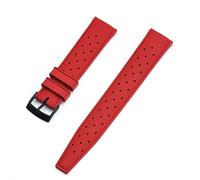 MYobu Strap de silicona tropical de 22 mm de 20 mm correa de buceo de buceo correa impermeable de la correa de reemplazo de los hombres Ajuste for Seiko correas (Color : Red Black, Size : 22mm)
