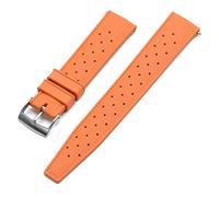 MYOBU Strap de silicona tropical de 22 mm de 20 mm correa de buceo de buceo correa impermeable de la correa de reemplazo de los hombres Ajuste for Seiko correas (Color : Rubber Orange, Size : 22mm)