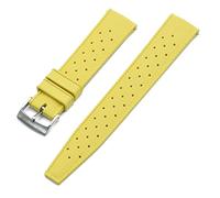 MYobu Strap de silicona tropical de 22 mm de 20 mm correa de buceo de buceo correa impermeable de la correa de reemplazo de los hombres Ajuste for Seiko correas (Color : Rubber Yellow, Size : 22mm)