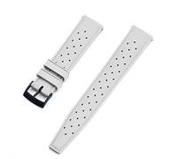 MYobu Strap de silicona tropical de 22 mm de 20 mm correa de buceo de buceo correa impermeable de la correa de reemplazo de los hombres Ajuste for Seiko correas (Color : White Black, Size : 20mm)