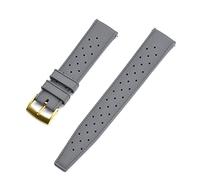 MYOBU Strap de silicona tropical de 22 mm de 20 mm correa de buceo de buceo correa impermeable de la correa de reemplazo de los hombres Ajuste for Seiko correas (Color : Gray Gold, Size : 20mm)
