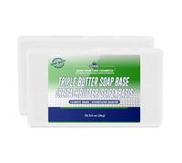MYOC Base triple de jabón de mantequilla, manteca de karité, cacao y coco, base de fundición y fundición para hacer jabón DIY, 2000 g / 70,54 oz