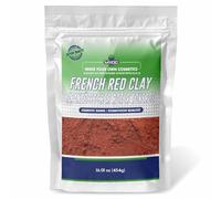 MYOC French Red Clay - Pure Natural Cosmetic Grade | Ideal para máscaras faciales, soaps, scrubs & cosméticos formulations | 16 oz (454 g)