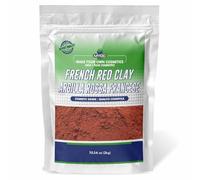 MYOC French Red Clay - Pure Natural Cosmetic Grade | Ideal para máscaras faciales, soaps, scrubs y cosméticos formulaciones | 70,54 oz (2 kg)