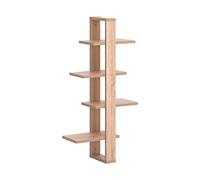 MyosHome - Estanteria de Pared 4 Niveles, Estante Pared de Madera, Estanteria Decorativa, Estantes Flotantes de Pared en Roble Sonoma 35/50 x 23 x 103 cm. Vesta