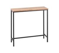 MyosHome - Mueble Recibidor de Entrada Estilo Industrial (80 x 25 x 80 cm), Consola Auxiliar con Estante - Color Atlantic Pine. Modelo Neo