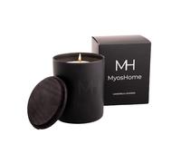 Myoshome - Velas Aromáticas, Vela Aromática Grande de Cera Vegetal 100% Natural, Sin Parafina ni Aceite de Palma, Mecha de Algodón, 50h Duración, Velas Decorativas de Soja, 230 gr. (Camomila Lavanda)