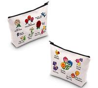 MYOSPARK Alice Fairy Tale Theme Gift Wonderland Alice Flowers Bolsa de maquillaje con cremallera Bolsa de maquillaje de cuento de hadas Bolsa de maquillaje de cuento de hadas Regalo para amantes de