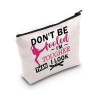 MYOSPARK Regalo de artes marciales Taekwondo Girl bolsa de maquillaje bolsa organizadora de almacenamiento Don't Be Fooled I'm Tougher Than I Look Karate regalo, Bolsa con texto en inglés "Don't Be
