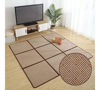 MYOYAY 180 x 180 cm plegable Tatami Mat Colchoneta japonesa Tatami 0.47 pulgadas de grosor grande Rattan verano Tatami piso Mat plegable colchón área dormitorio alfombra con bolsa de almacenamiento