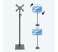 MYOYAY Soporte de TV móvil para televisores LCD LED de pantalla plana/curvada de 12 a 43 pulgadas, carrito de TV inclinable soporta hasta 55 libras, soporte de TV portátil ajustable de 4 alturas